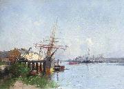 Eugene Galien-Laloue, Harbour scene